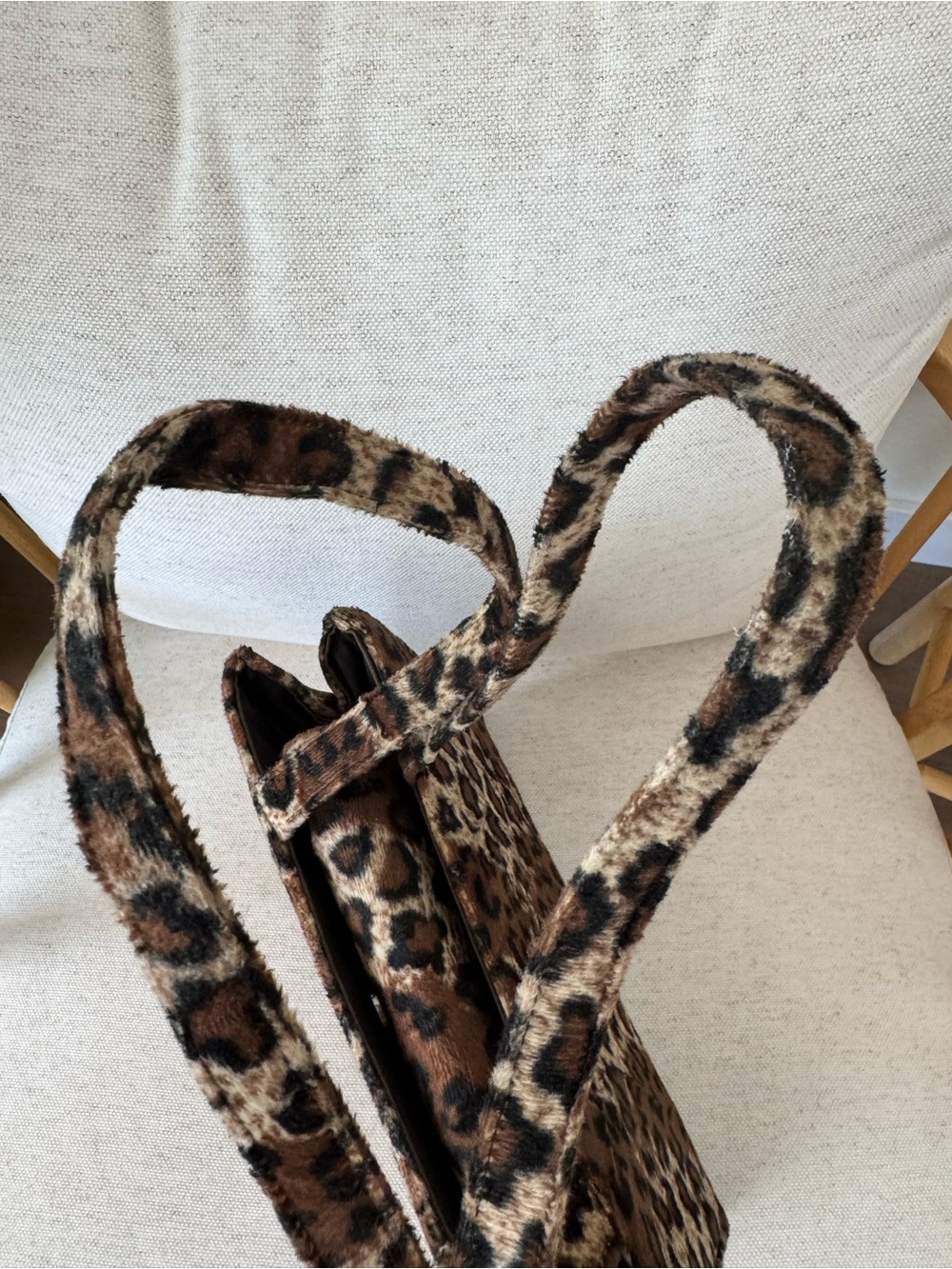Kate Spade New York Vintage Animal Leopard Print Faux Fur Brown Black Y2K Tote - Picture 8 of 17